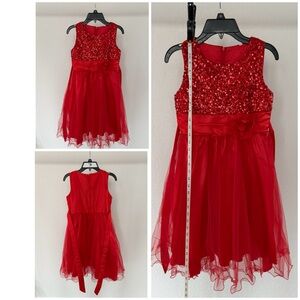 Red Sequin Tulle Dress